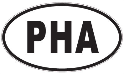 PHA - 3 Letter Initials Oval Sticker