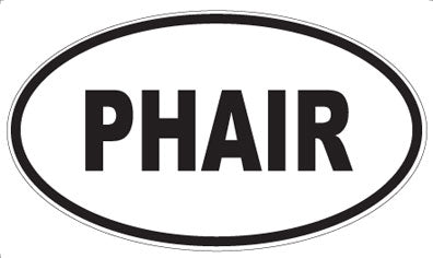 PHAIR - Oval Sticker