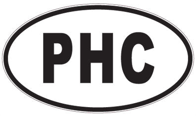 PHC - 3 Letter Initials Oval Sticker