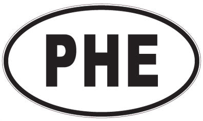 PHE - 3 Letter Initials Oval Sticker