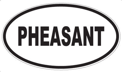 PHEASANT - Oval Sticker