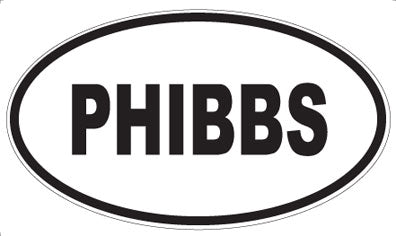 PHIBBS - Oval Sticker