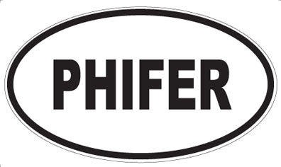 PHIFER - Oval Sticker