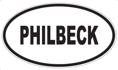 PHILBECK - Oval Sticker