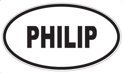 PHILIP - Oval Sticker