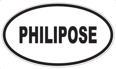 PHILIPOSE - Oval Sticker