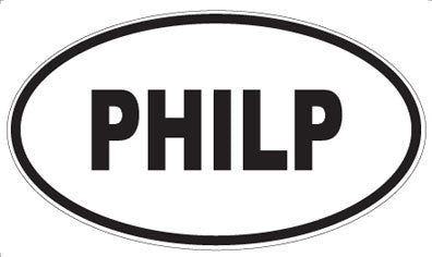 PHILP - Oval Sticker