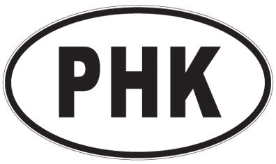 PHK - 3 Letter Initials Oval Sticker