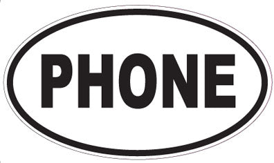 PHONE - Oval Sticker