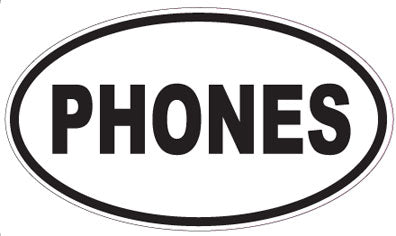 PHONES - Oval Sticker