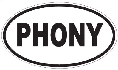 PHONY - Oval Sticker