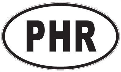 PHR - 3 Letter Initials Oval Sticker