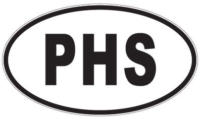 PHS - 3 Letter Initials Oval Sticker