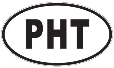 PHT - 3 Letter Initials Oval Sticker