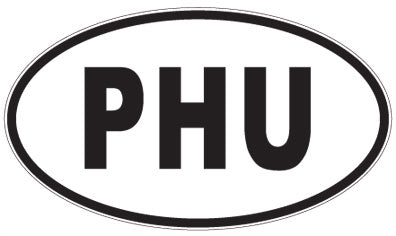 PHU - 3 Letter Initials Oval Sticker
