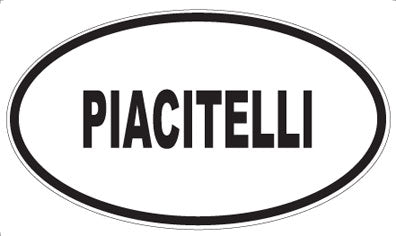 PIACITELLI - Oval Sticker