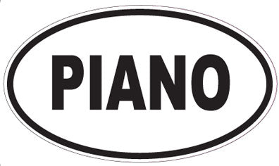 PIANO - Oval Sticker