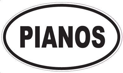 PIANOS - Oval Sticker
