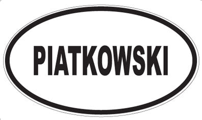 PIATKOWSKI - Oval Sticker