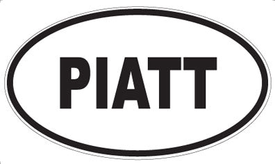 PIATT - Oval Sticker