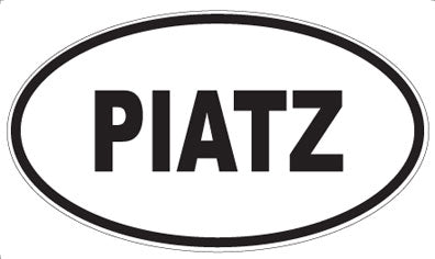 PIATZ - Oval Sticker