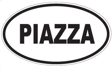 PIAZZA - Oval Sticker