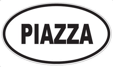 PIAZZA - Oval Magnet