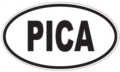 PICA - Oval Sticker