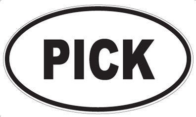 PICK - Oval Sticker