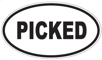 PICKED - Oval Sticker