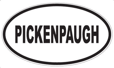 PICKENPAUGH - Oval Sticker