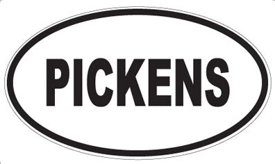 PICKENS - Oval Sticker