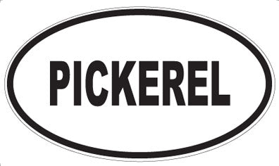 PICKEREL - Oval Sticker