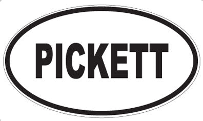 PICKETT - Oval Sticker
