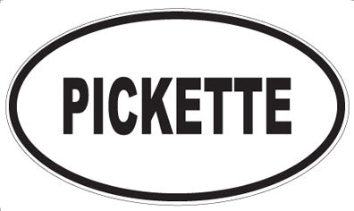 PICKETTE - Oval Sticker