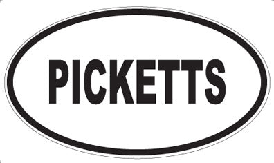 PICKETTS - Oval Sticker