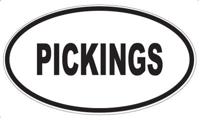 PICKINGS - Oval Sticker