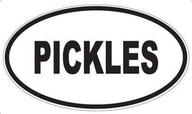 PICKLES - Oval Sticker