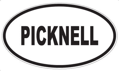 PICKNELL - Oval Sticker