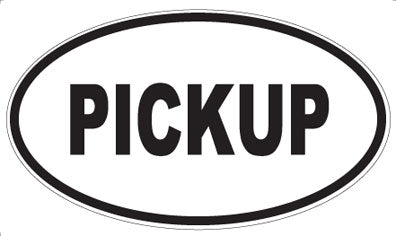 PICKUP - Oval Sticker