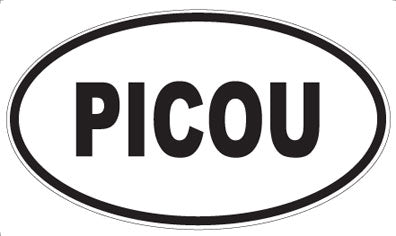 PICOU - Oval Sticker