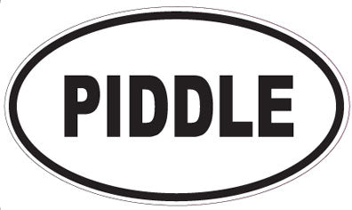 PIDDLE - Oval Sticker