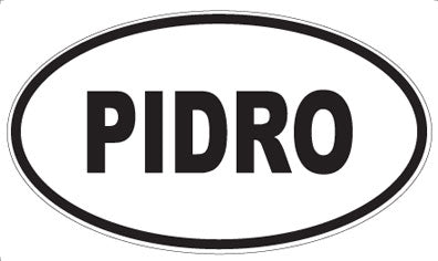 PIDRO - Oval Sticker