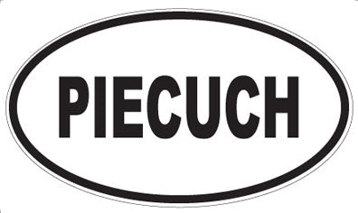 PIECUCH - Oval Sticker