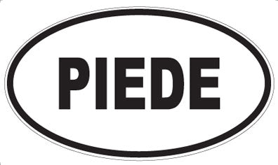PIEDE - Oval Sticker