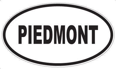 PIEDMONT - Oval Sticker