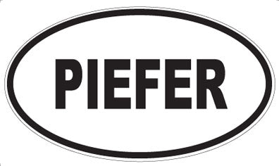 PIEFER - Oval Sticker