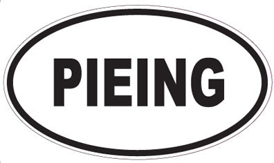PIEING - Oval Sticker