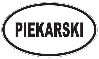 PIEKARSKI - Oval Sticker