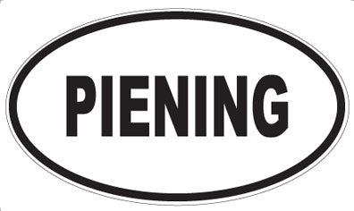 PIENING - Oval Sticker